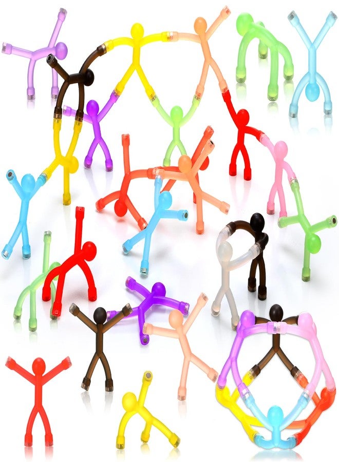 Jerify 20 Pcs Easter Magnetic Travel Toys Magnetic Cute Man Refrigerator Magnet People Colorful Fridge Toy Humanoid Fun Magnet Toy Easter Basket Stuffer for Adult Craft Refrigerator(10 Colors) - Image 1